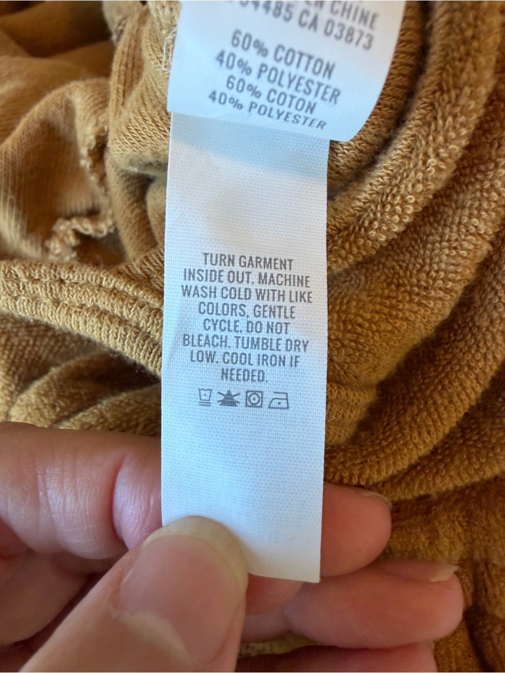 Offline by Aerie Wide-Leg Spaghetti-Strap Terry Jumpsuit in Golden Yellow Brown - Picture 7 of 9